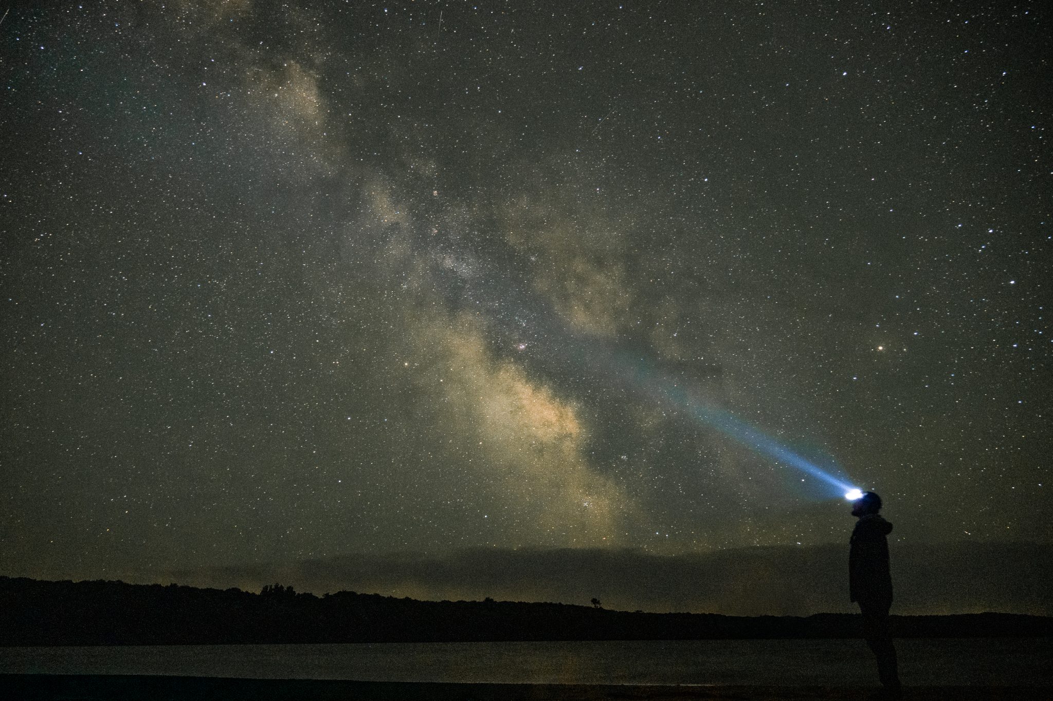 Grand Sable Lake at Pictured Rocks National Lakeshore Under the Milky Way